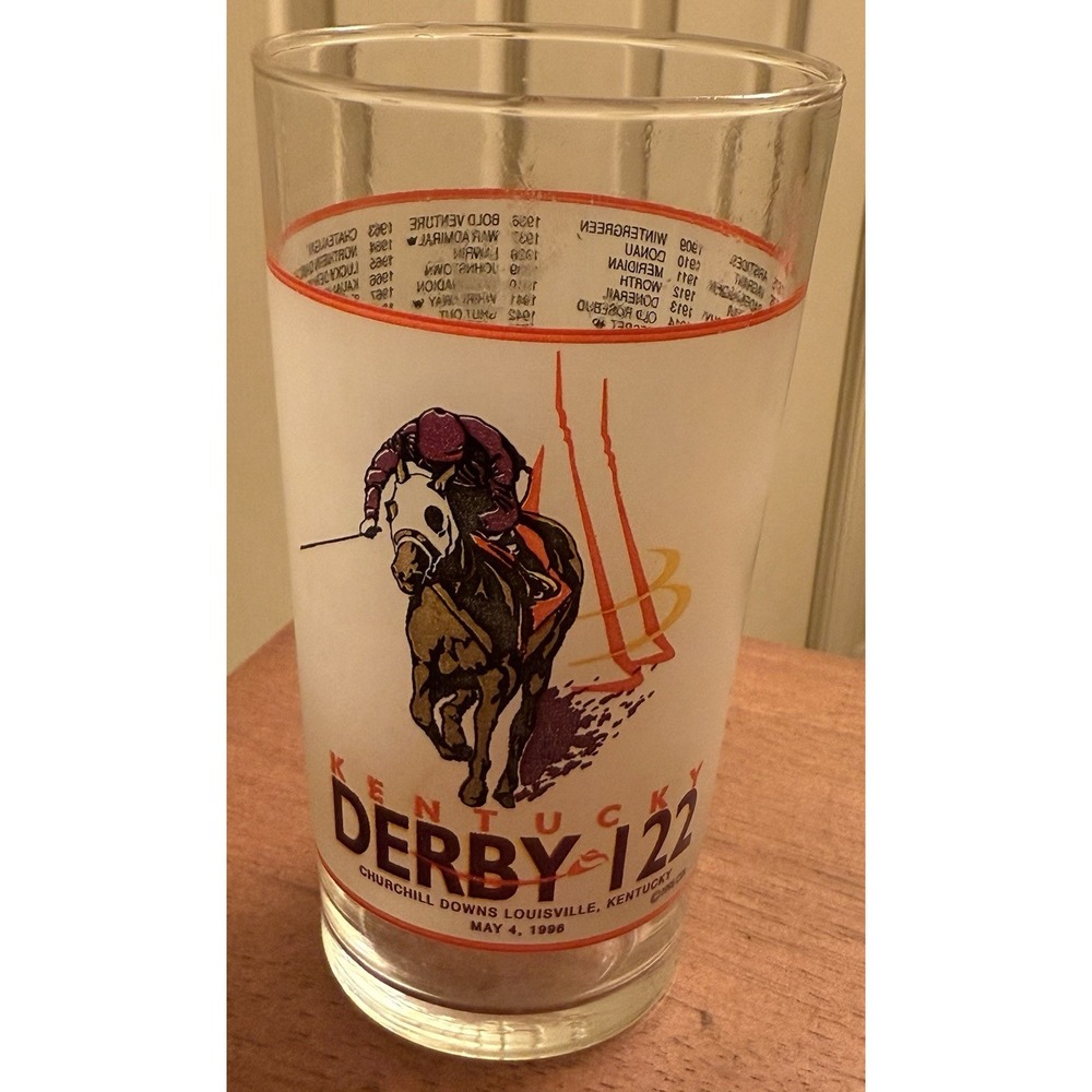 1996 Official Kentucky Derby Mint Julep Glass, Churchill Downs